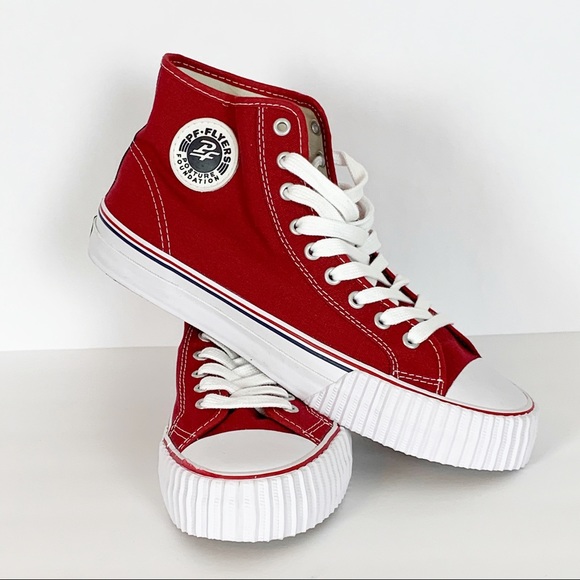 pf flyers red low top